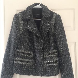 Banana Republic Size 6 Tall Motorcycle Grey Jacket